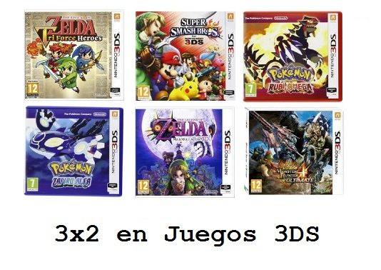 Promoción: 3x2 en una selección de juegos de Nintendo 3DS