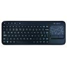 Logitech K400 - Teclado inalámbrico con touchpad (599 g, QWERTY español), negro