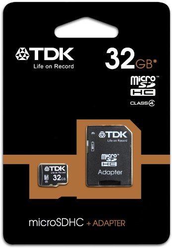 TDK T78725 - Tarjeta de memoria micro SDHC de 32 GB con adaptador (Clase 4)