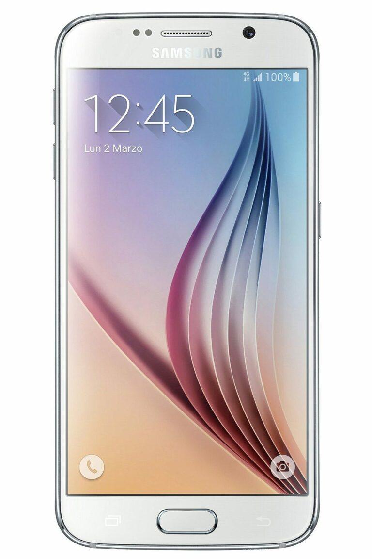 Samsung Galaxy S6 – Smartphone libre Android (pantalla 5.1″, cámara 16 Mp, 32 GB, Quad-Core 2.1 GHz, 3 GB RAM), blanco por sólo