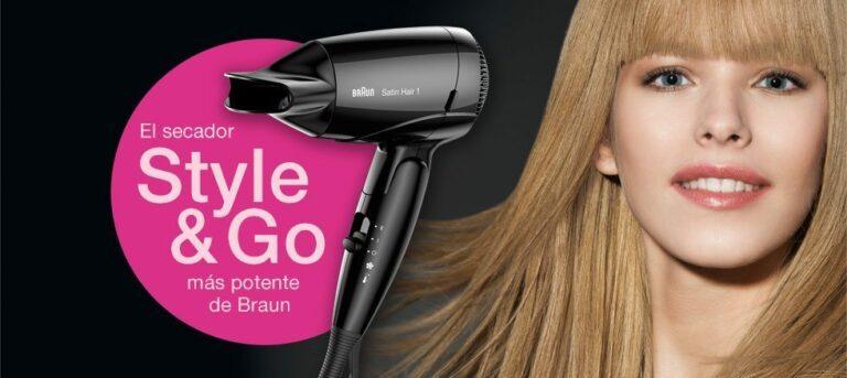 Braun Style&Go – Pack Secador de viaje iónico HD 130 + Plancha de viaje ST100 por tan sólo