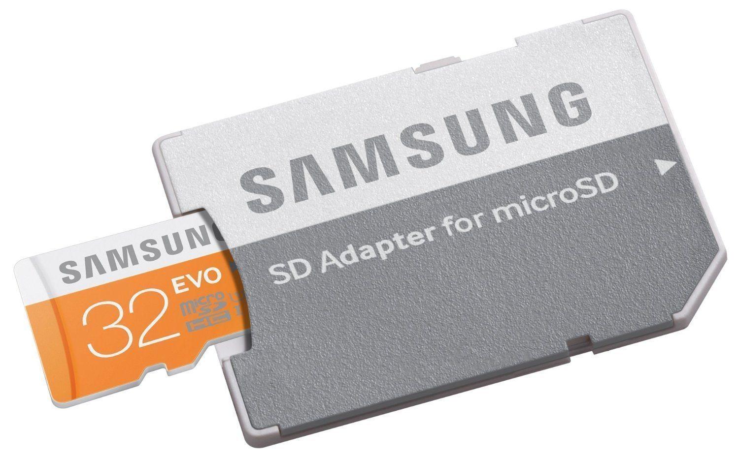 Samsung Evo MB-MP32DA/EU - Tarjeta de memoria micro SDHC de 32 GB (UHS -I Grade 1, Clase 10, con adaptador SD)