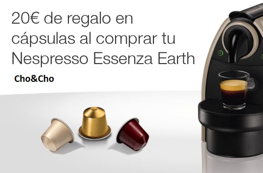 20 euros regalo cápsulas Nespresso Essenza