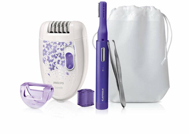 Kit 3 en 1 Philips HP6543 Depiladora, Recortador de precisión y Pinzas por sólo . 64% de descuento