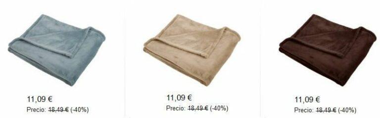 Flash! Sólo hoy y durante unas horas Manta PINZON suave con tacto de terciopelo con un 40% de descuento