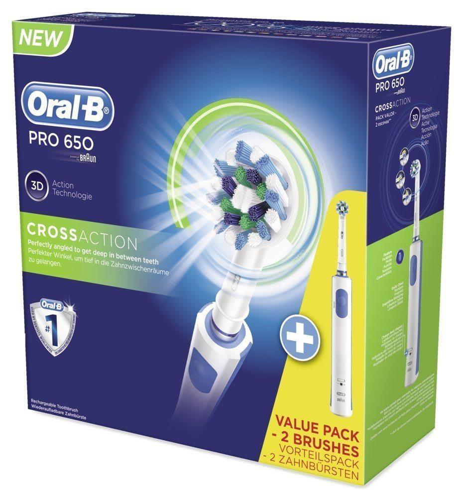 Braun Oral B PRO 650 - Cepillo de dientes eléctrico de rotación