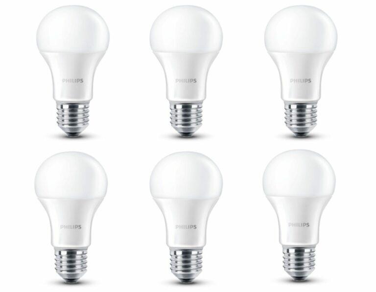 Pack de 6 bombillas LED Philips de bajo consumo por sólo