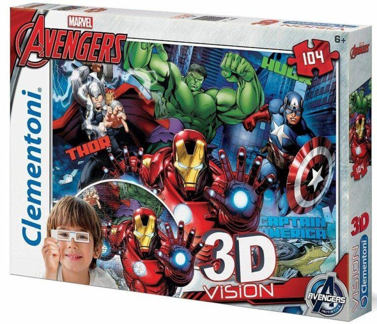 Puzzle 3D Vengadores/Avengers 104 piezas de Clementoni por sólo . 82% de descuento