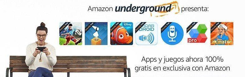 Aplicaciones y juegos gratis con Amazon Underground.