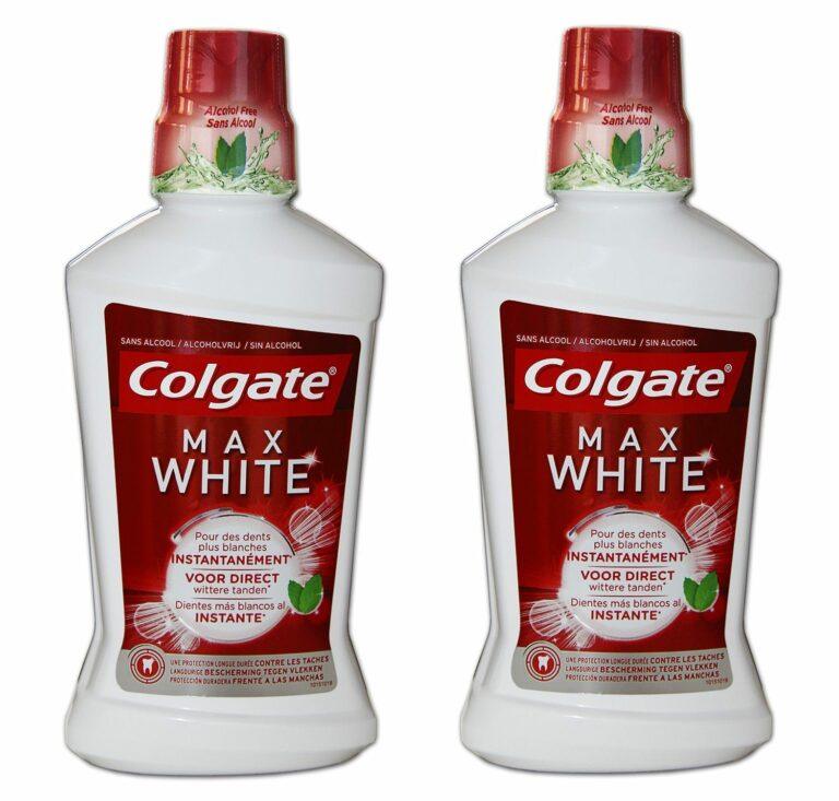 Pack de 2 enjuague bucal Colgate Max White de 500ml. Dientes más blancos por sólo