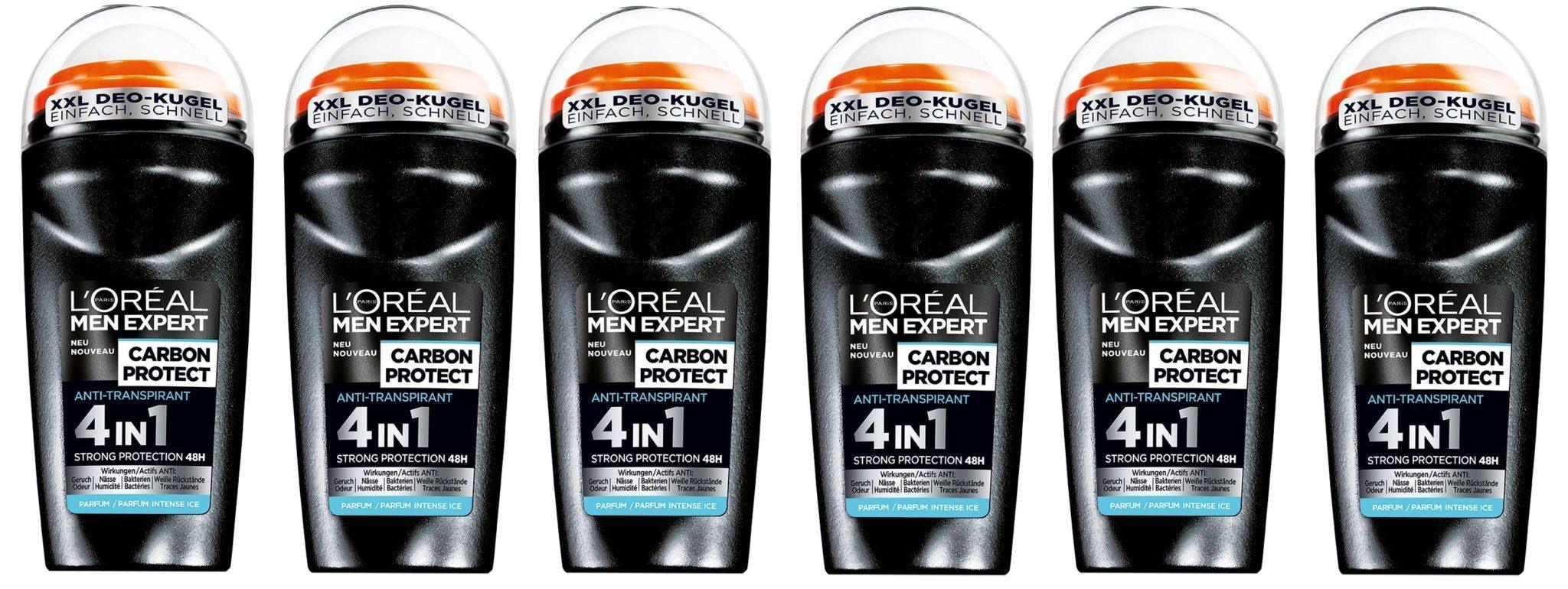 L'oreal paris - Men expert deo roll, desodorante roll - on, (6 x 50 ml)