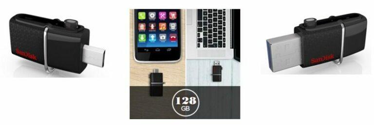 Memoria USB 3.0 + MicroUSB SanDisk Ultra Dual 128GB OTG sólo . 📲