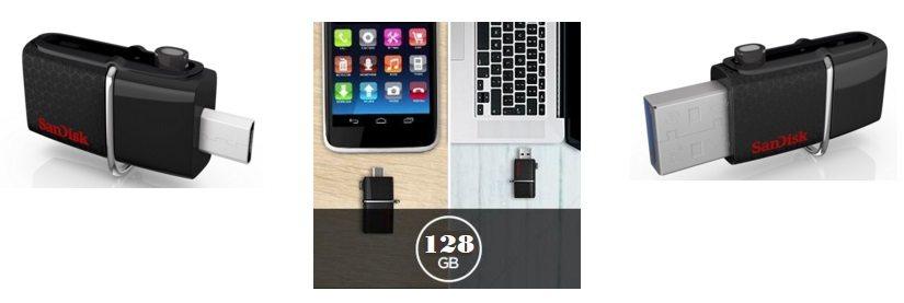 Memoria USB 3.0 + MicroUSB SanDisk Ultra Dual 128GB OTG