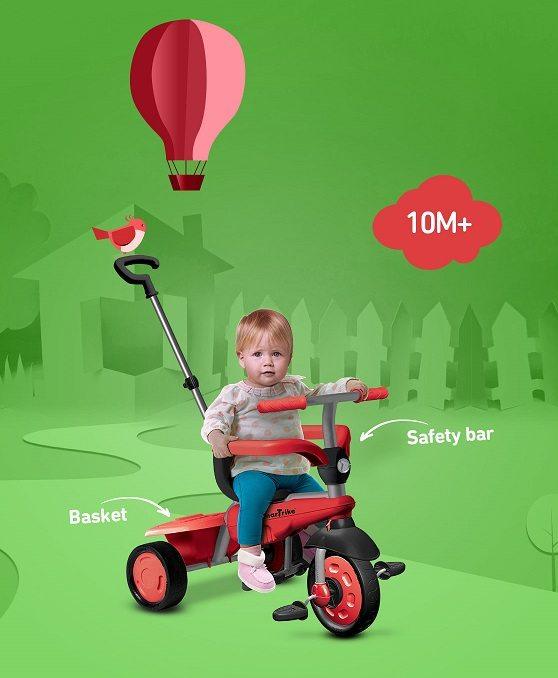 Triciclo SmarTrike Fisher Price Classic Plus Rojo 3 en 1 por sólo