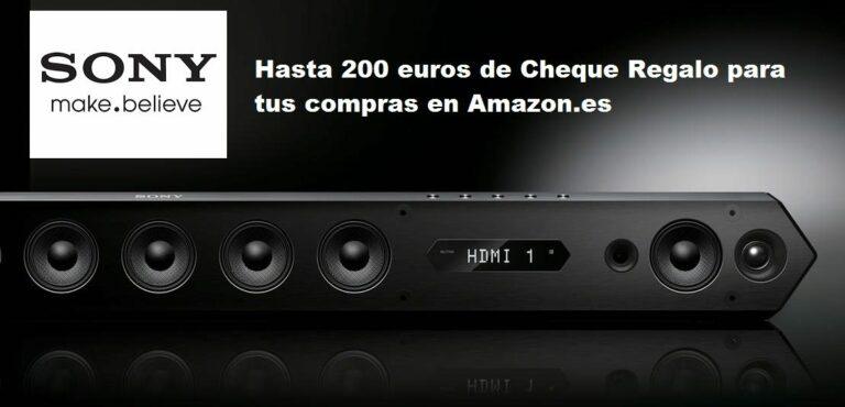 Promoción barras de sonido Sony! Llévate un Cheque Regalo para Amazon de hasta  comprando tu barra de sonido Sony