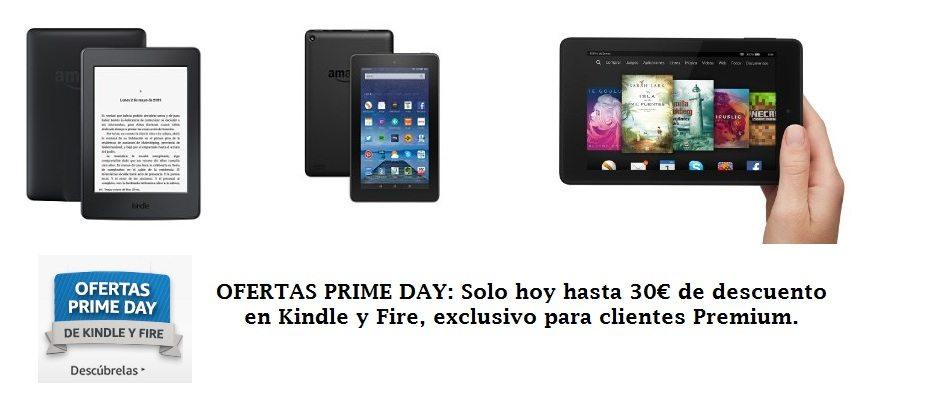 hasta 30 € de descuento en Kindle y Fire, exclusivo para clientes Premium.