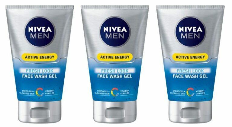 Pack de 3 Gel Limpiador facial Nivea MEN Active Energy enriquecido con Vitamin+Complex  . (3 x 100ml)