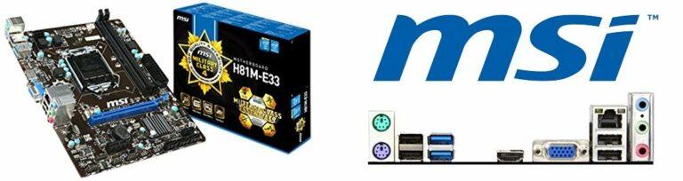 Placa base MSI H81M-E33 con Intel Socket 1150