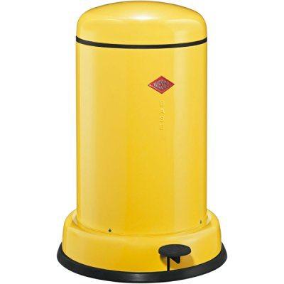 Cubo de basura Wesco amarillo clasico