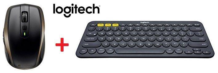 Logitech - Teclado Bluetooth K380 + Ratón inalámbrico MX Anywhere 2 Mouse