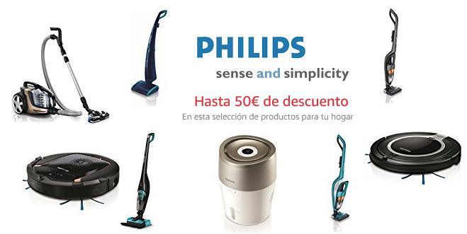 ¡Promoción Philips Hogar! Hasta 50€ de descuento en aspiradores y robots de limpieza