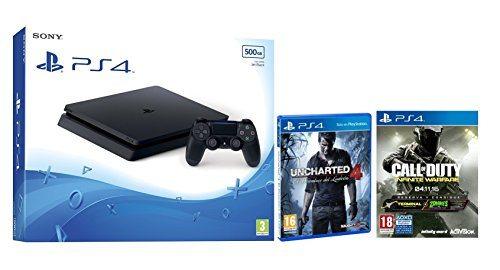 PS4 Slim 500GB + Call Of Duty: Infinite Warfare + Uncharted 4