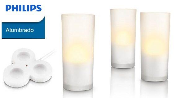 Set Philips Accents CandleLights de 3 lámparas LED