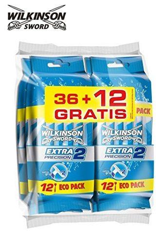 Wilkinson Extra 2 Precision - Paquete de 48 cuchillas de afeitar desechables