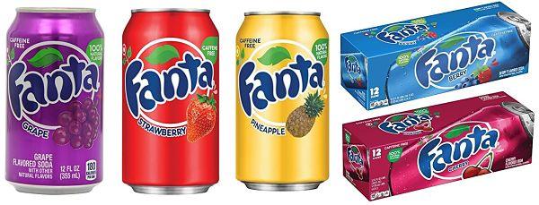 Latas de Refresco Fanta de Sabores.