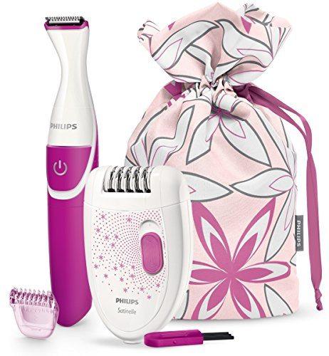 Comprar Set depiladora Philips Philips HP6548/01 - Set con depiladora, perfilador y bolsa para guardar