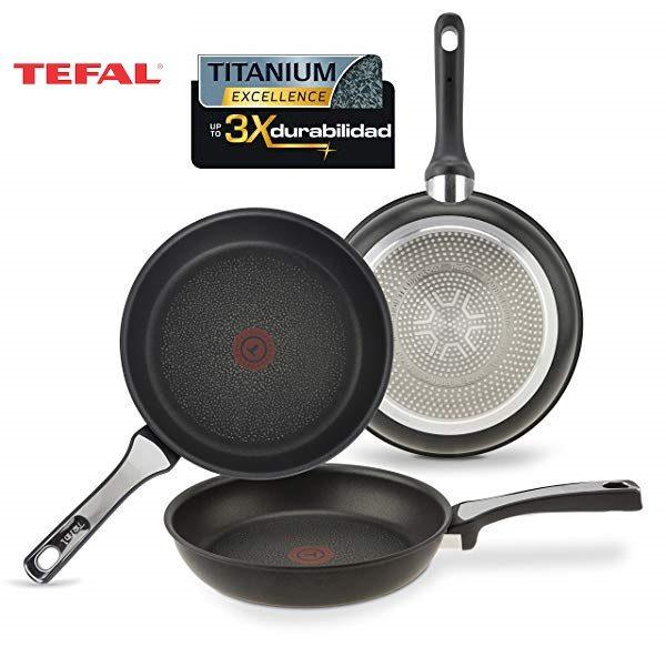 Tefal Expertise - Set de 3 Sartenes de aluminio de 21, 24 y 26 cm