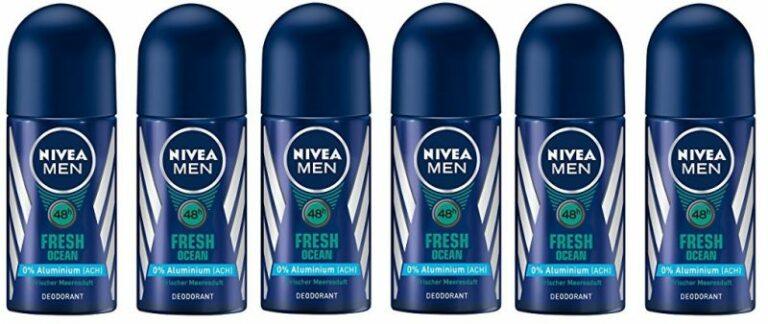 Pack de 6 Desodorante Nivea Men Fresh Ocean 48 horas en roll-on