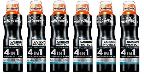 6x Men Expert Carbon aerosol Protect 4 en 1