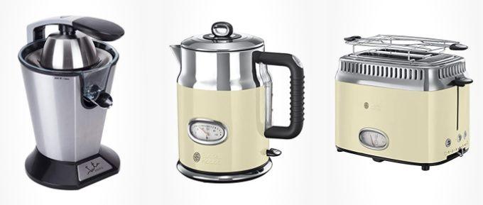 Oferta en tostadora, hervidor y cafetera retro Russell Hobbs