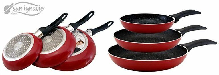 Set 3 sartenes San Ignacio Red&Marble de 16 cm, 20 cm y 24 cm