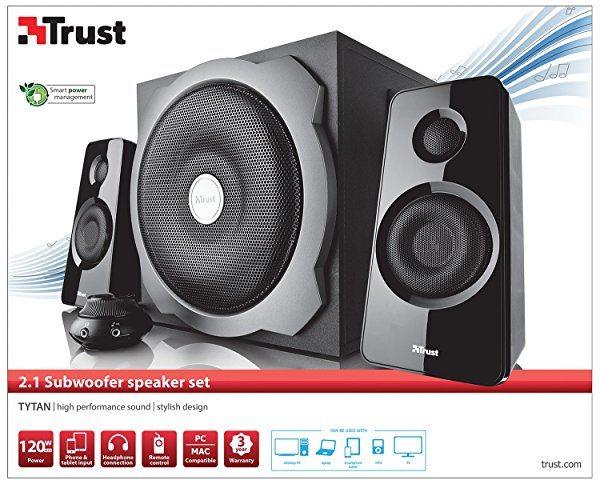 Trust Tytan 2.1 - Set de altavoces de ordenador (2.1, subwoofer de 120 W)