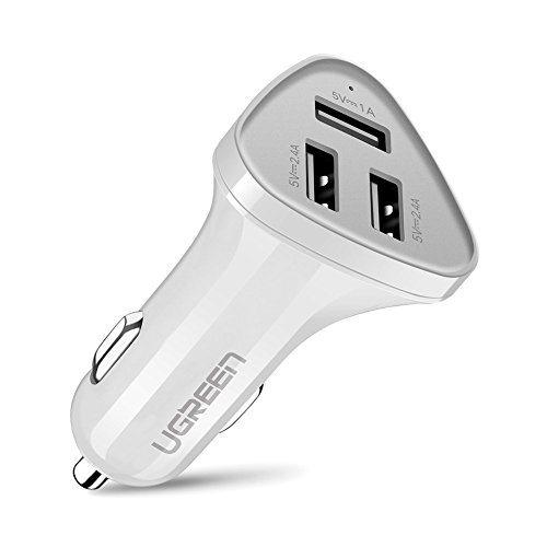 Cargador de Coche con 3 Puertos USB UGREEN   con cupón de descuento