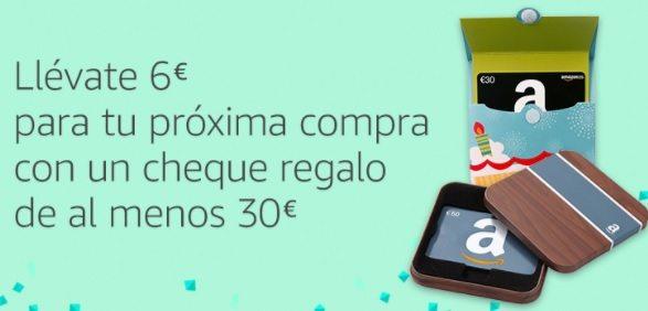 Llévate 6 euros para tu próxima compra con un cheque regalo