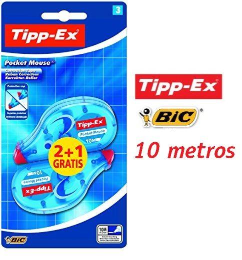 Pack de 3 corrector Tipp-Ex de 10 metros