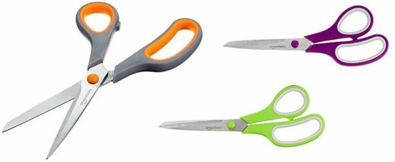 Chollo! Pack de 3 tijeras AmazonBasics 20cm de titanio fundido