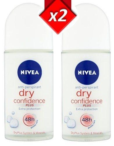 Pack de 2 desodorantes NIVEA Dry Confidence Plus roll-on