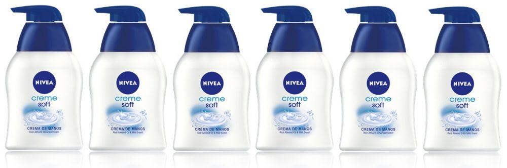 Pack de 6 Nivea Jabón líquido Creme Soft