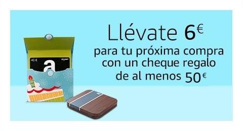 Llévate 6€ para tu próximo pedido al comprar 50€ en Cheques regalo Llévate 6€ para tu próximo pedido al comprar 50€ en Cheques regalo