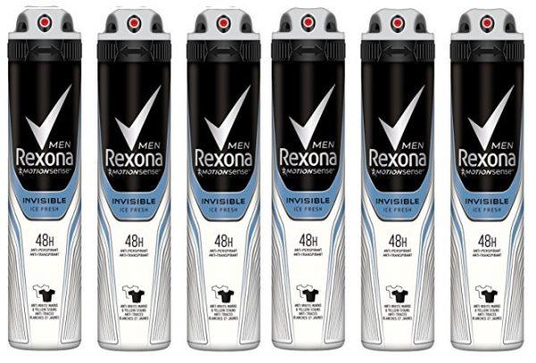 Pack de 6 Desodorante Rexona Men Invisible Ice Fresh de 200ml