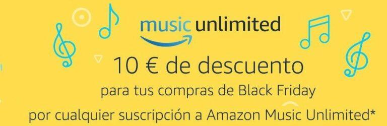 de descuento! para tus compras en Black Friday con Amazon Music Unlimited
