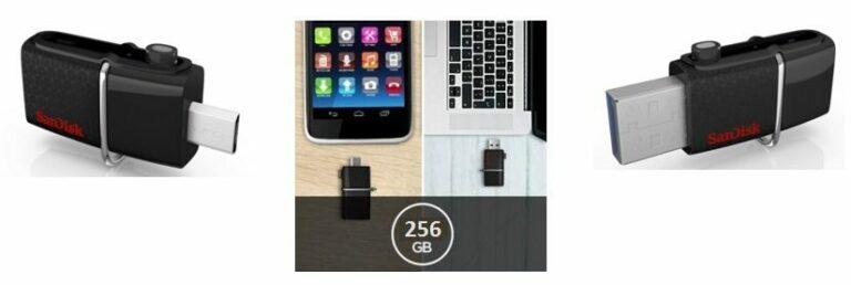 Memoria USB 3.0 + MicroUSB SanDisk Ultra Dual 256GB OTG sólo . 📲
