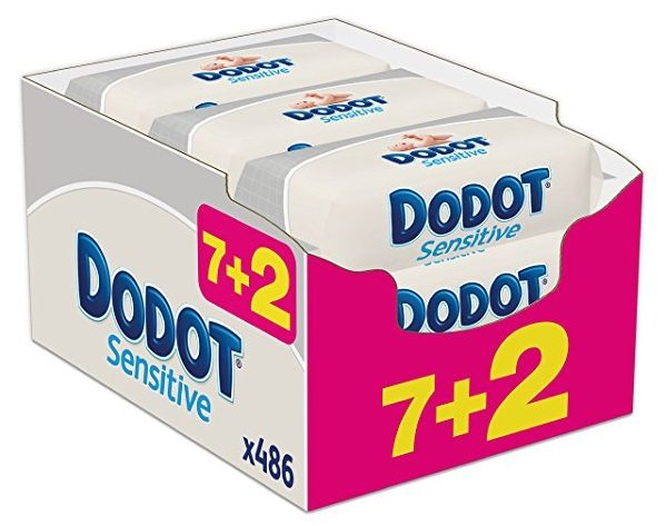 Dodot Sensitive - Toallitas, 9 paquetes de 54 unidades