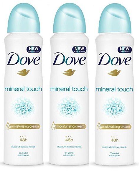 Pack de 3 desodorante DOVE Mineral Touch