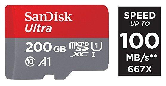 Tarjeta de memoria SanDisk Ultra Android microSDXC UHS-I de 200 GB