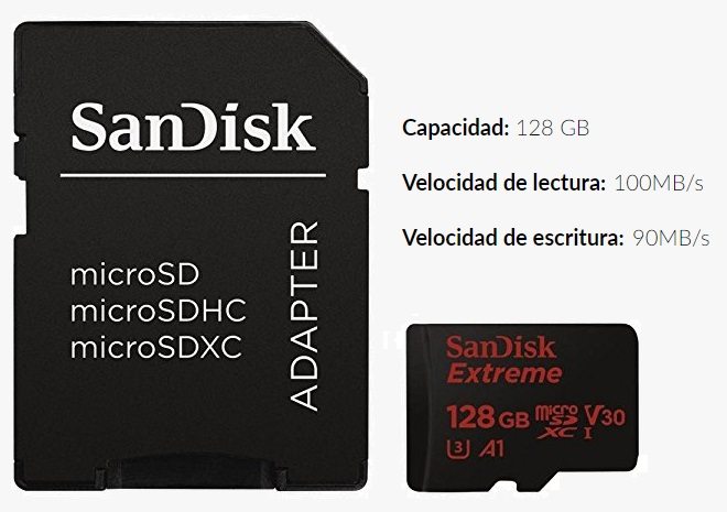 Tarjeta de memoria SanDisk Extreme 128 GB microSDXC